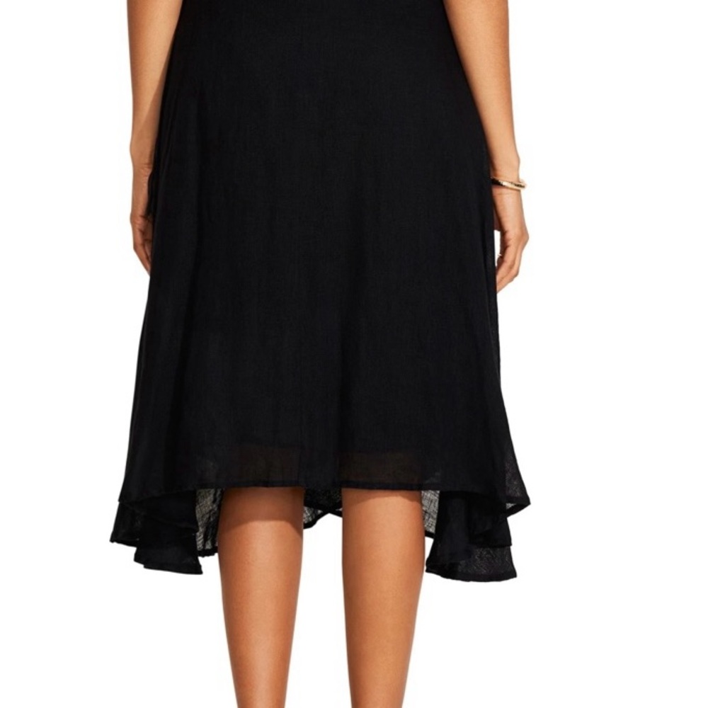 Vitamin A Lana Linen wrap skirt black NWT - Picture 6 of 8